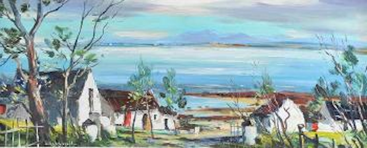 Farm Buildings By The Lough by Kenneth Webb