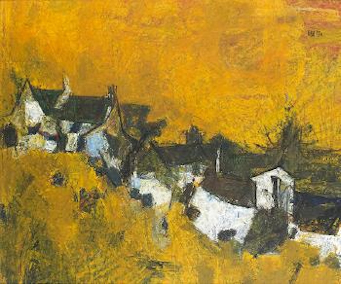 Untitled (Village) by Sayed Haider Raza