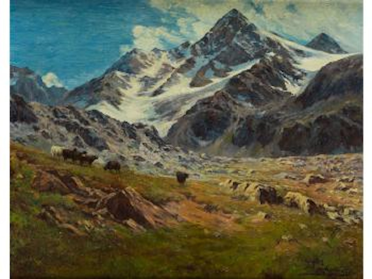 Darstellung Des Berges Ararat (Elbrus) Im Kaukasus by Richard Karlovich Zommer