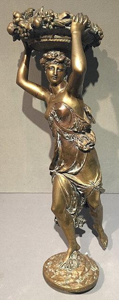 Female Figure Carrying a Fruiting Basket by Albert-Ernest Carrier-Belleuse