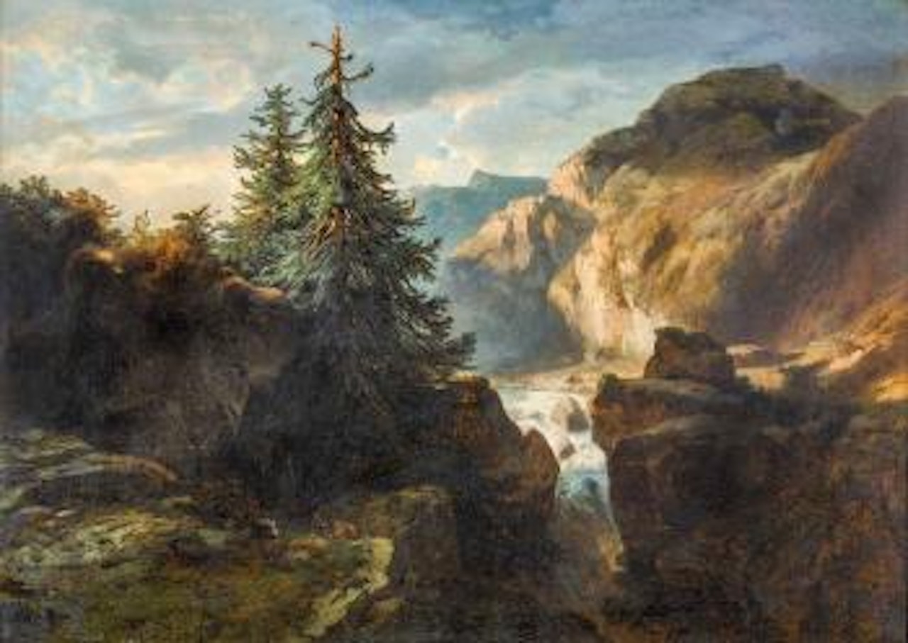 Paysage de montagne by Alexandre Calame