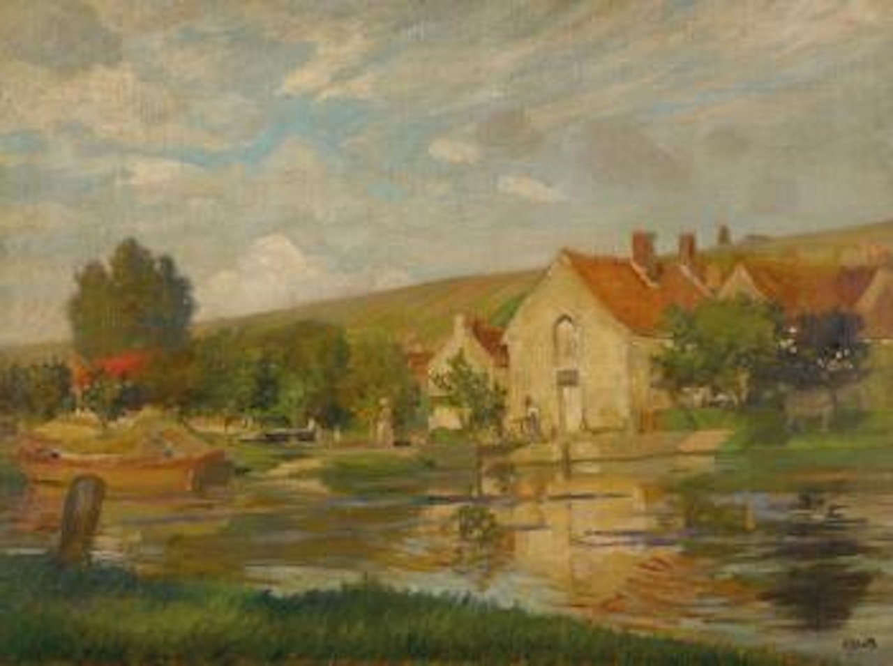 Canal Lock (Burgundy) by Rupert Charles Wulsten Bunny