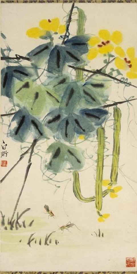 Cucumbers and grasshoppers by Qi Baishi