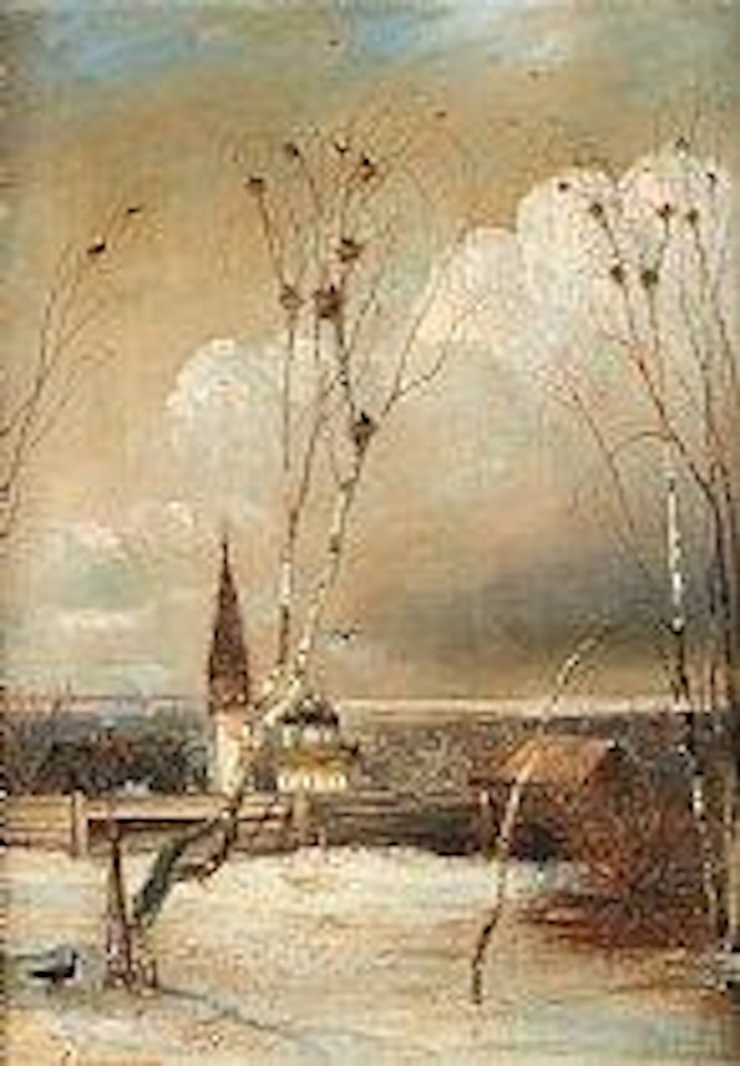 Campagne russe enneigée by Aleksei Kondratievitch Savrasov