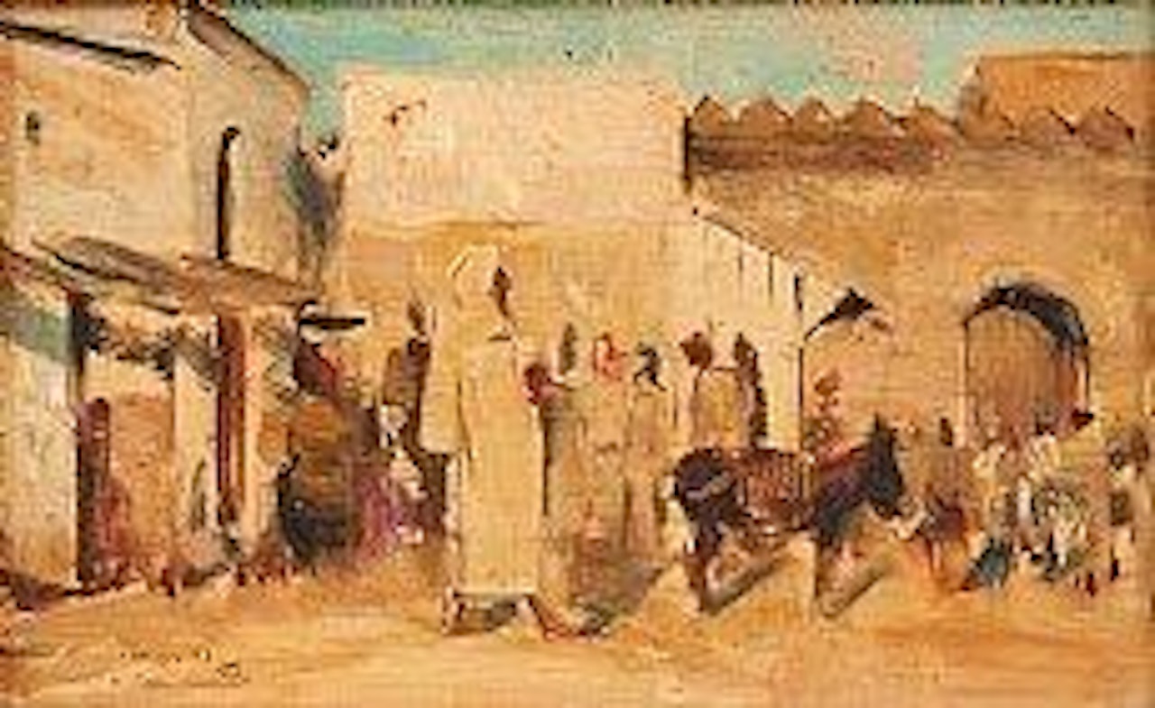 Vue animée de Tanger en 1883 by Theo van Rysselberghe