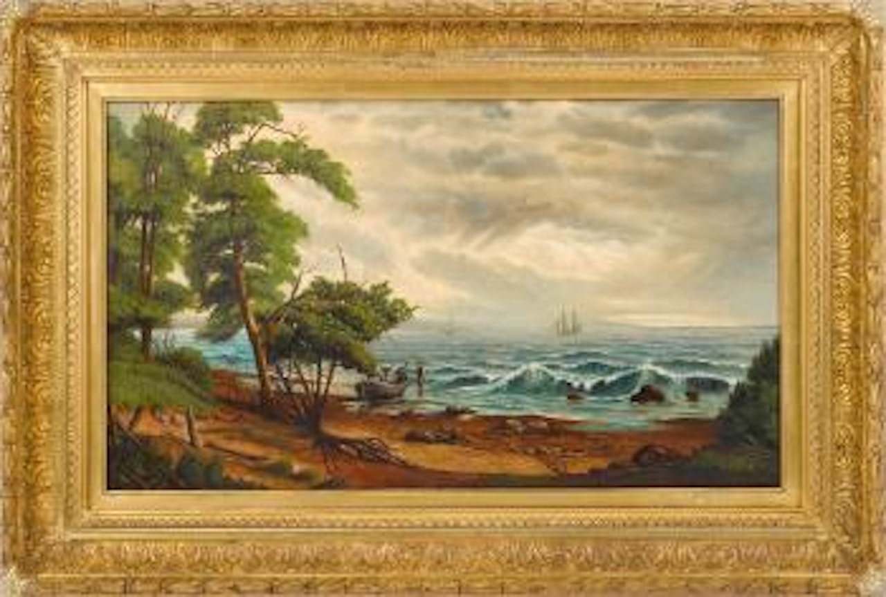 Coastal scene by Levi Wells Prentice