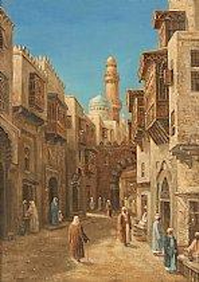 La rue des marchands (orientaliste) by English School