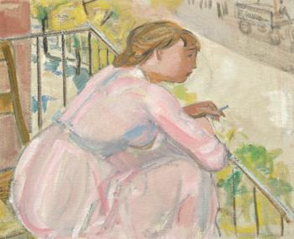 Femme Au Balcon by Maurice Barraud