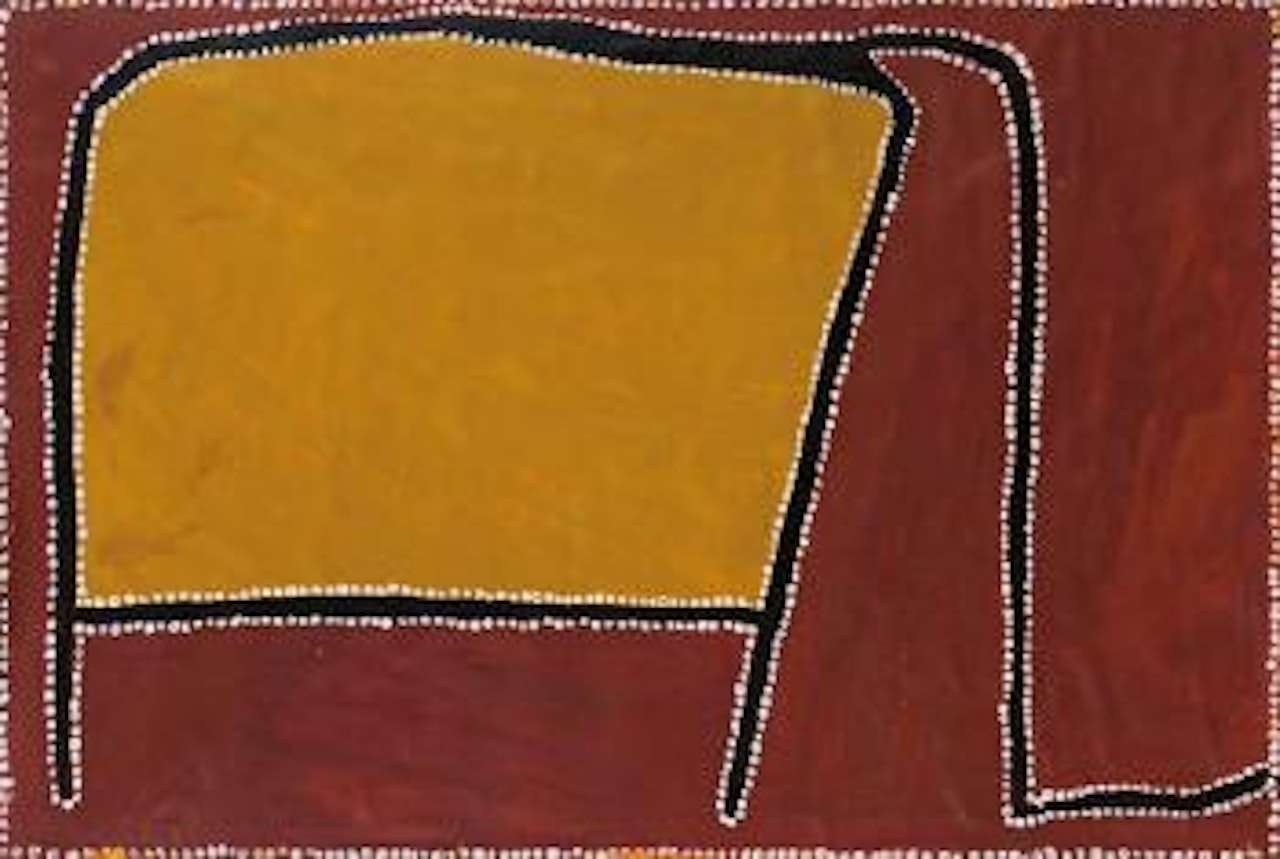 The Rock Ngarlkaun, near Bow River, Turkey Creek by Rover Thomas