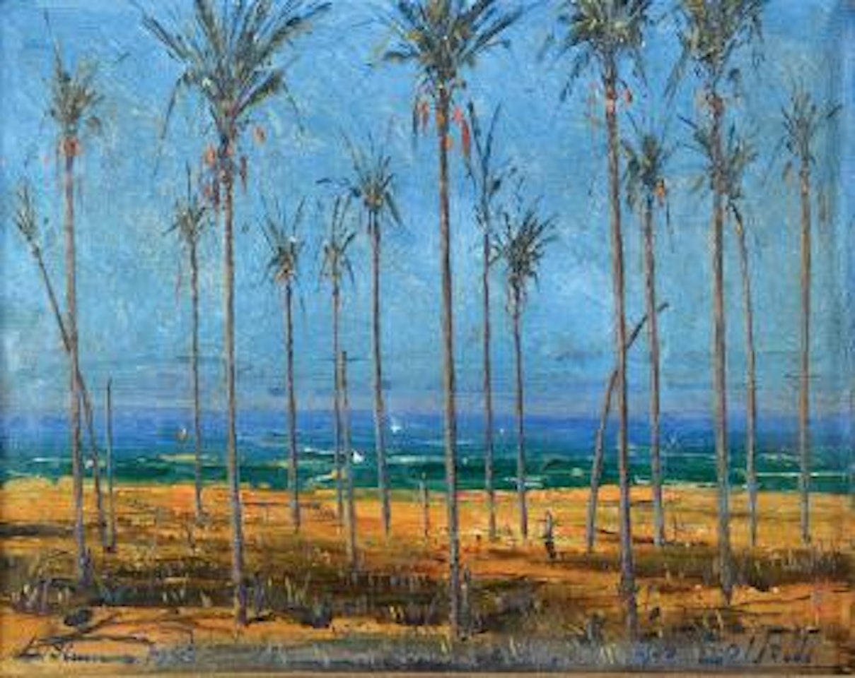 Palm Trees on the Beach by Ludwig Blum