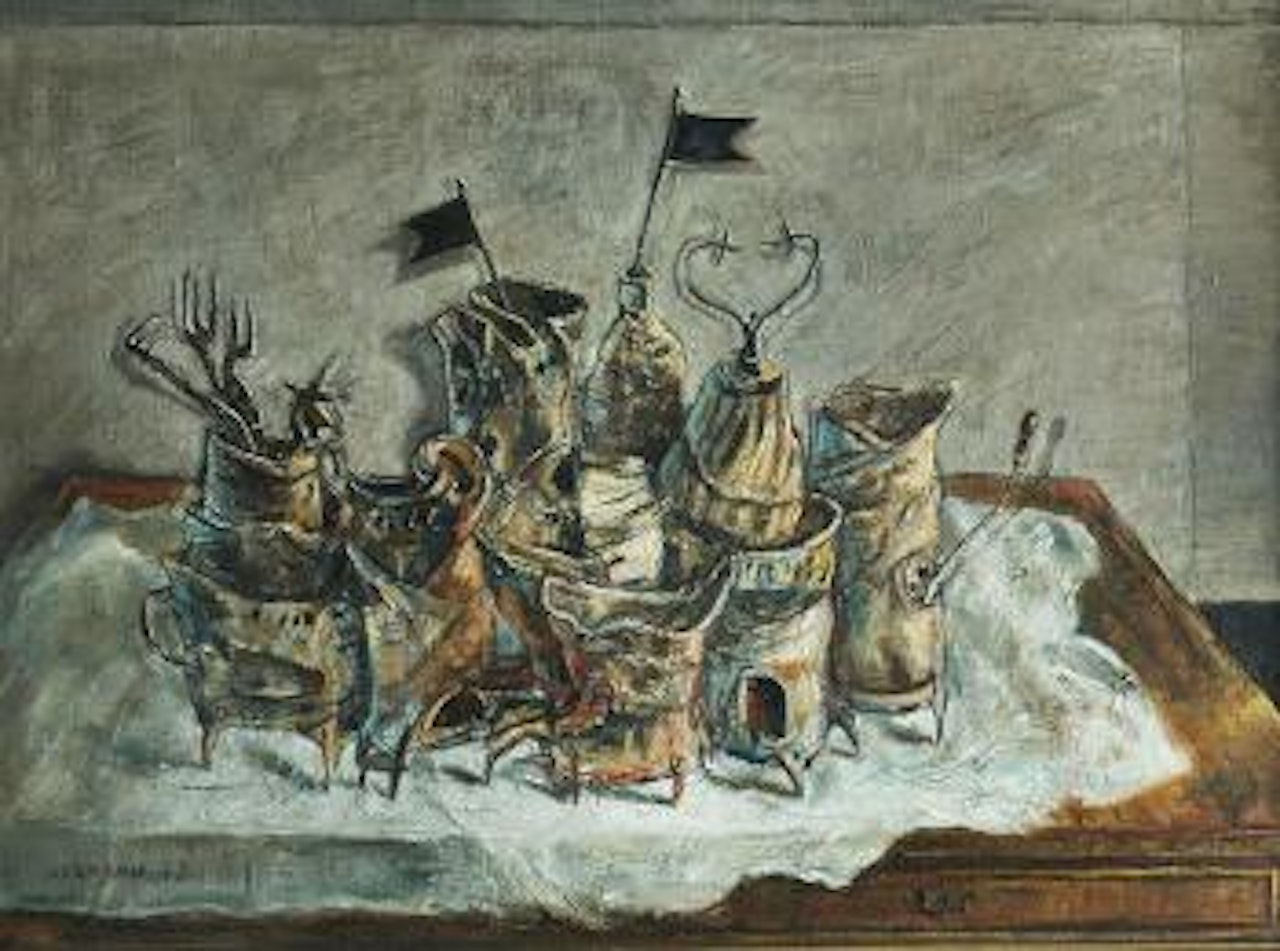 Still Life with Little Flag by Yosl Bergner