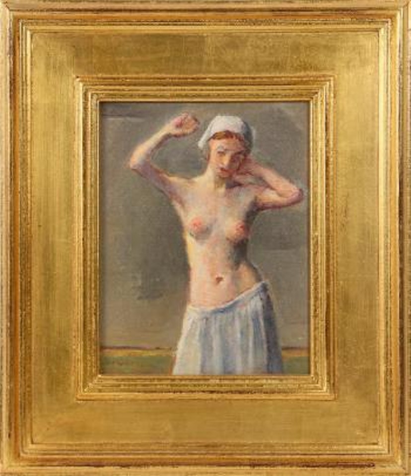 Study #4 (Blue nude) by Robert Brackman