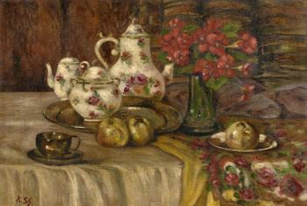 Untitled (Still Life with Tea Service) by Kurt Schwitters