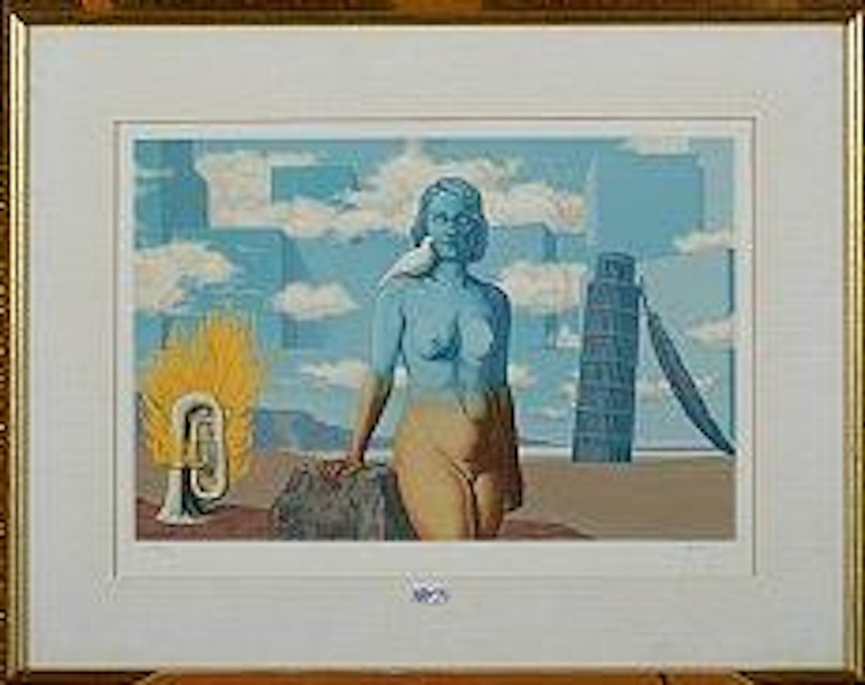 Un bombardon libère son bouquet de flammes by René Magritte