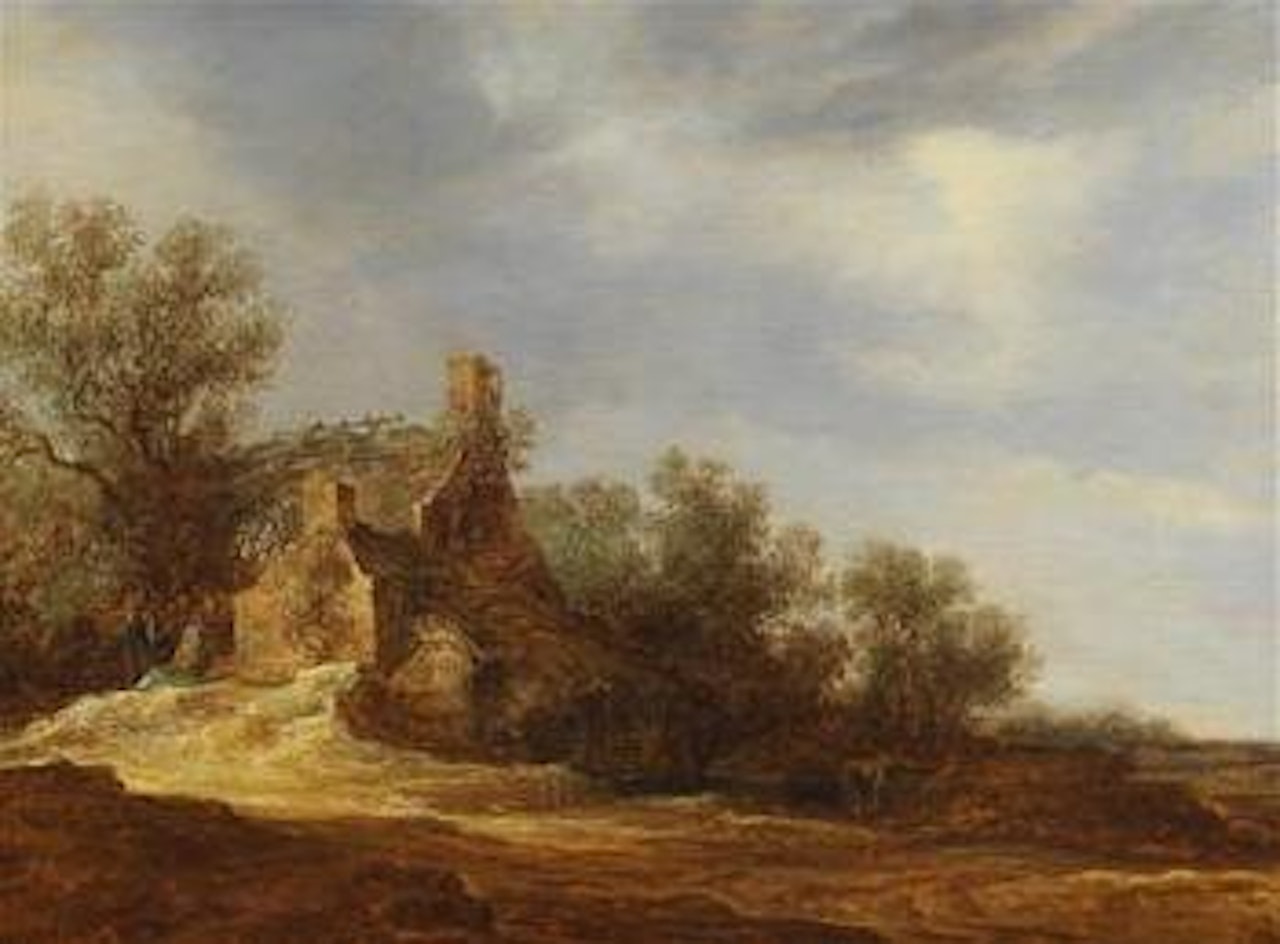 A farmhouse in the dunes by Jan van Goyen