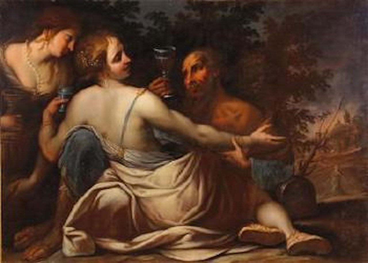 Lot and his daughters by Venetian School