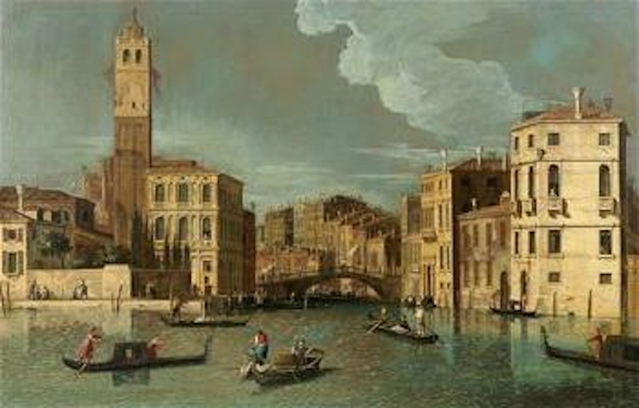 The Grand Canal and the entrance to the Cannaregio by Venetian School