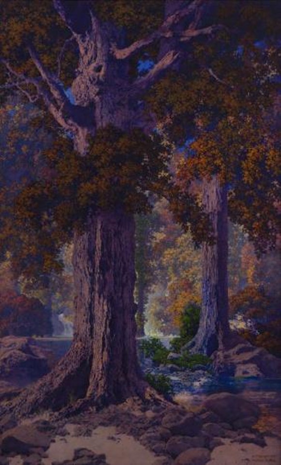 Autumn Woods by Maxfield Parrish