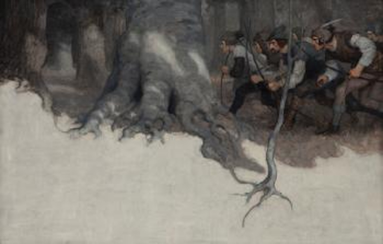 Black Arrow Endpapers by Newell Convers Wyeth