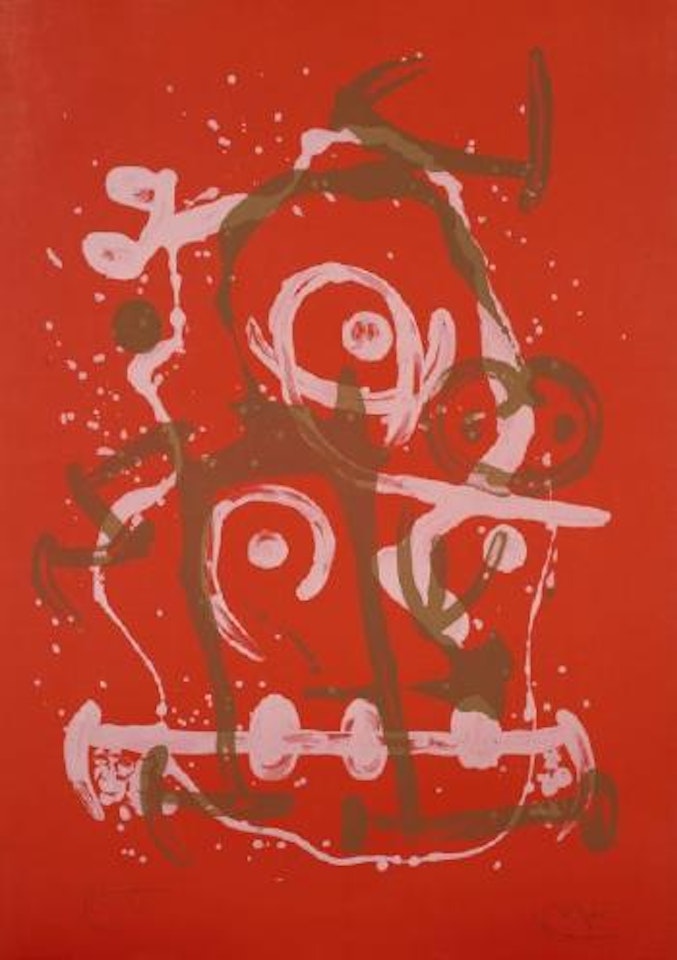 Chevauchée - rouge et brun by Joan Miró