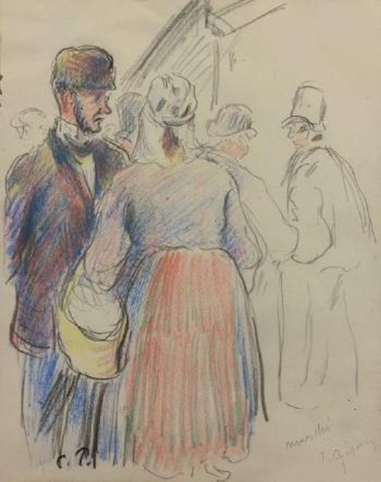 Marché à Gisors by Camille Pissarro