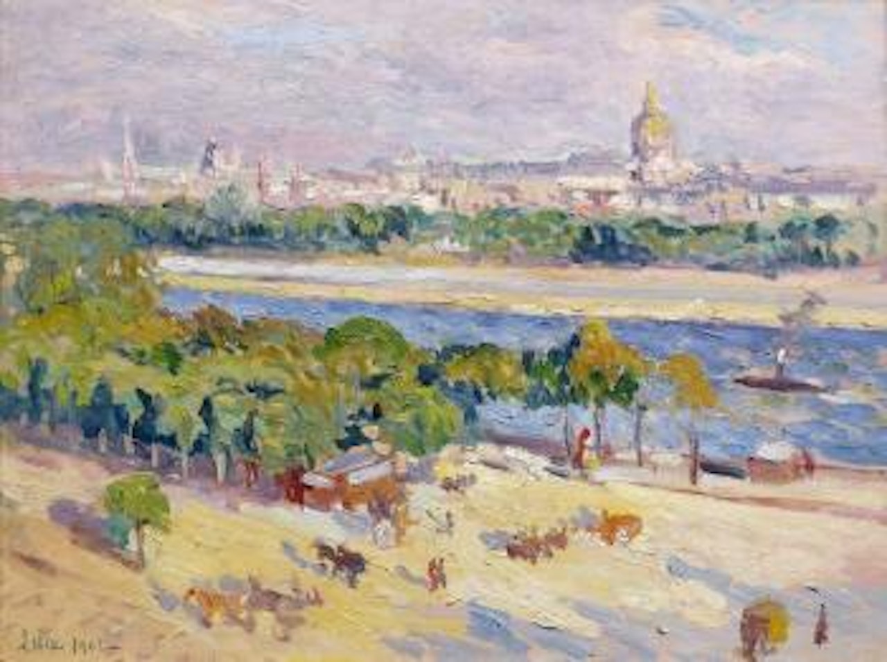 Paris, la Seine et la place de l'Alma by Maximilien Luce