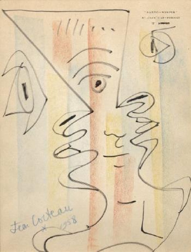 Triple visages by Jean Cocteau