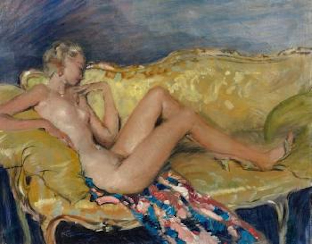 Le divan jaune by Jean Gabriel Domergue