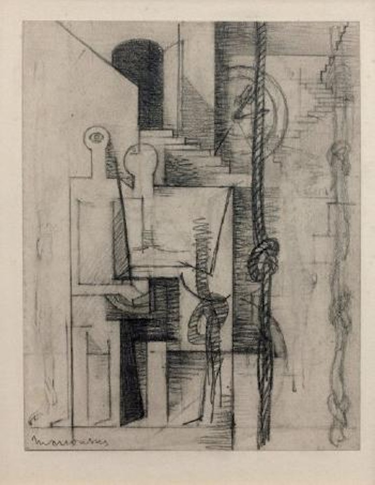 Asile des fous (Etude pour Aurélia) by Louis Marcoussis