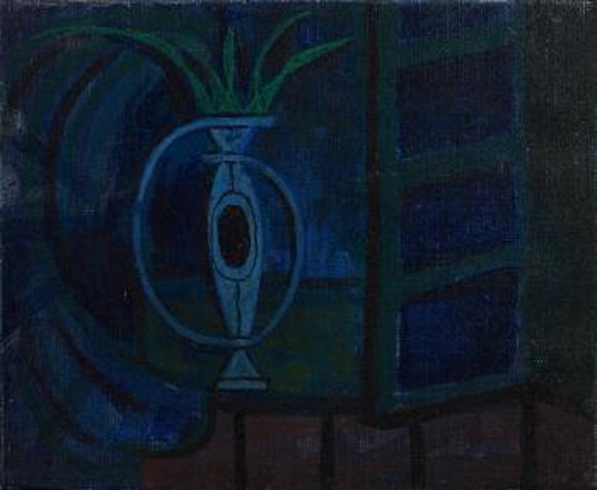 Vase devant la fenêtre by Oscar Dominguez
