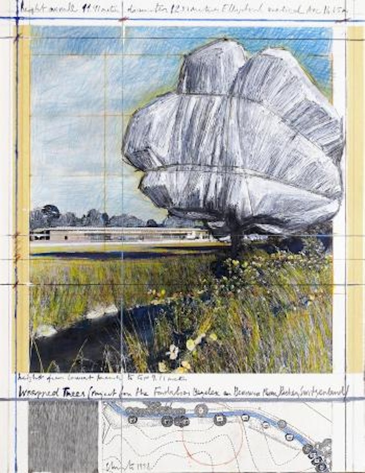 Wrapped Trees, Fondation Beyeler, Basel by Christo
