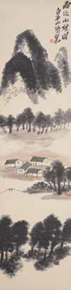 Misty village by Qi Baishi