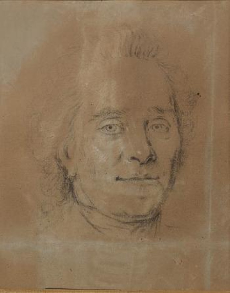 Esquisse pour le célèbre portrait du Maréchal de Saxe by Maurice Quentin de la Tour