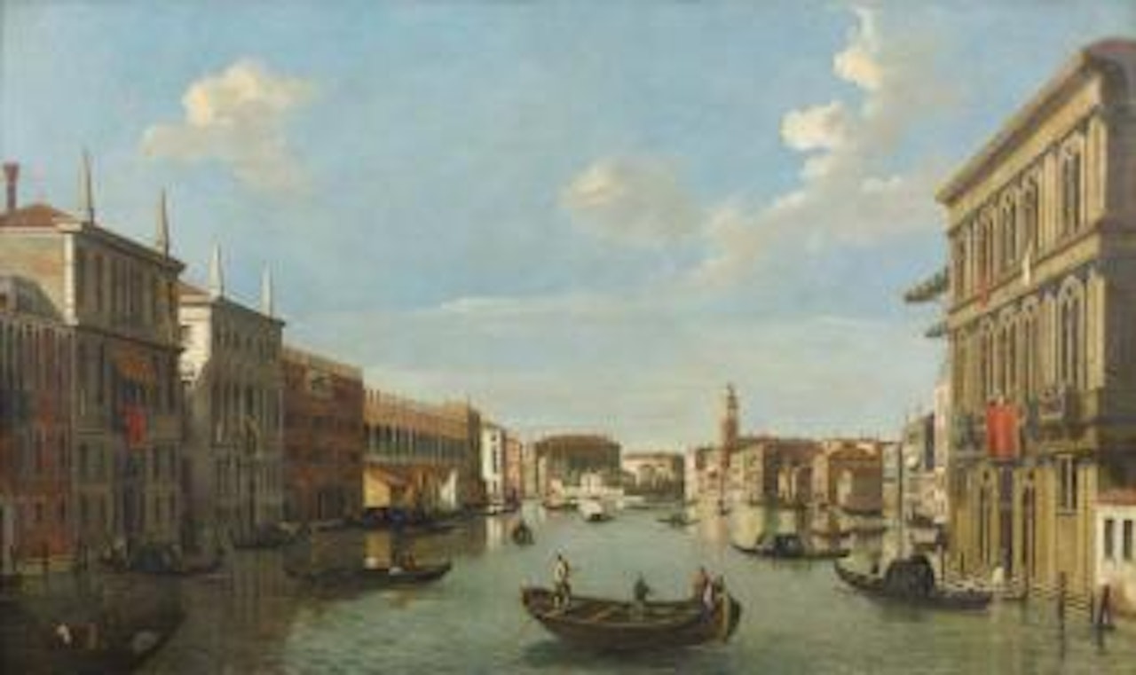 Venise, vue du Grand Canal depuis le Palais Vendramin-Calergi vers San Geremia et le Palais Flangini by Follower of Canaletto