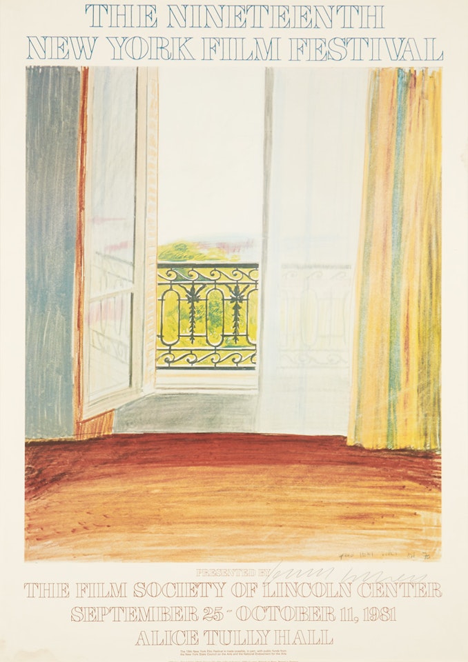The Nineteenth New York Film Festival / Lincoln Center by David Hockney