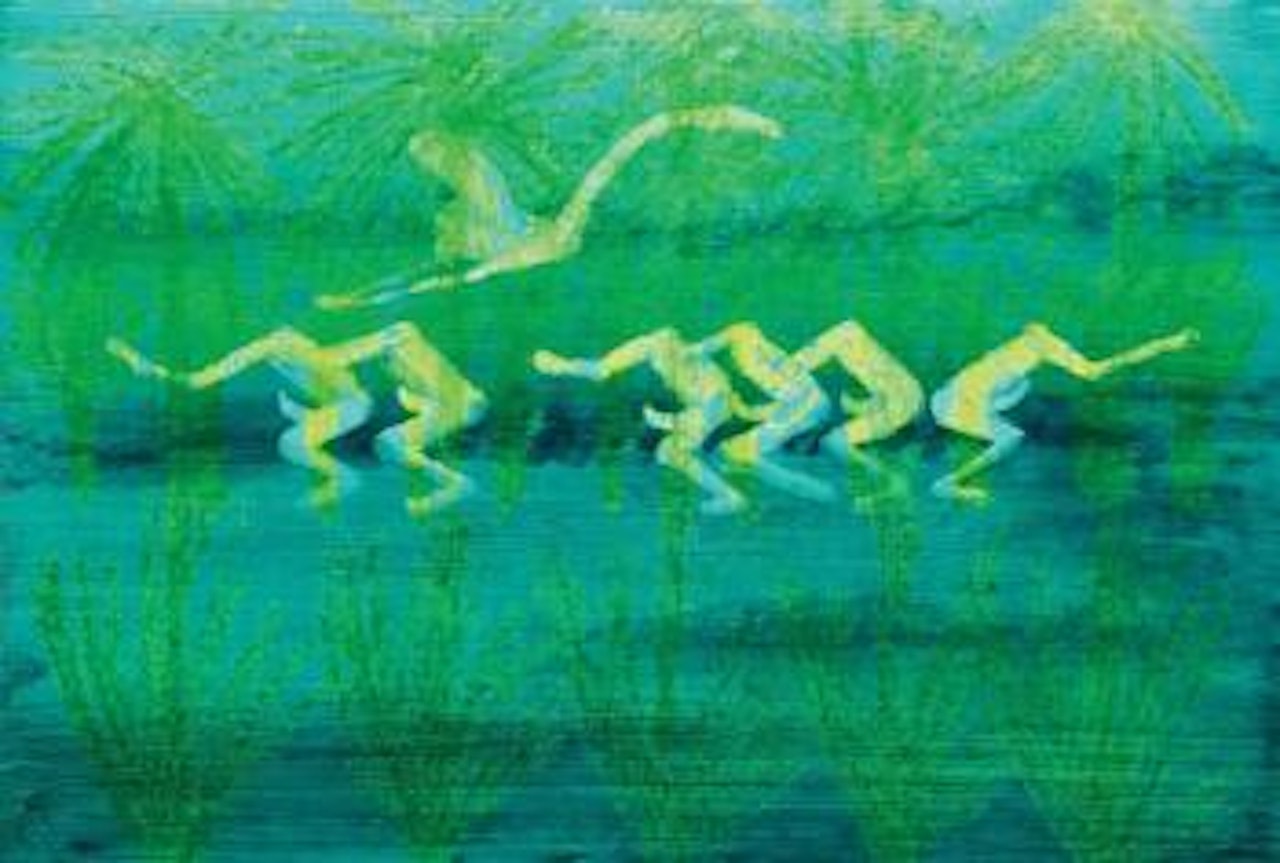 New Guinea natives by Sidney Nolan