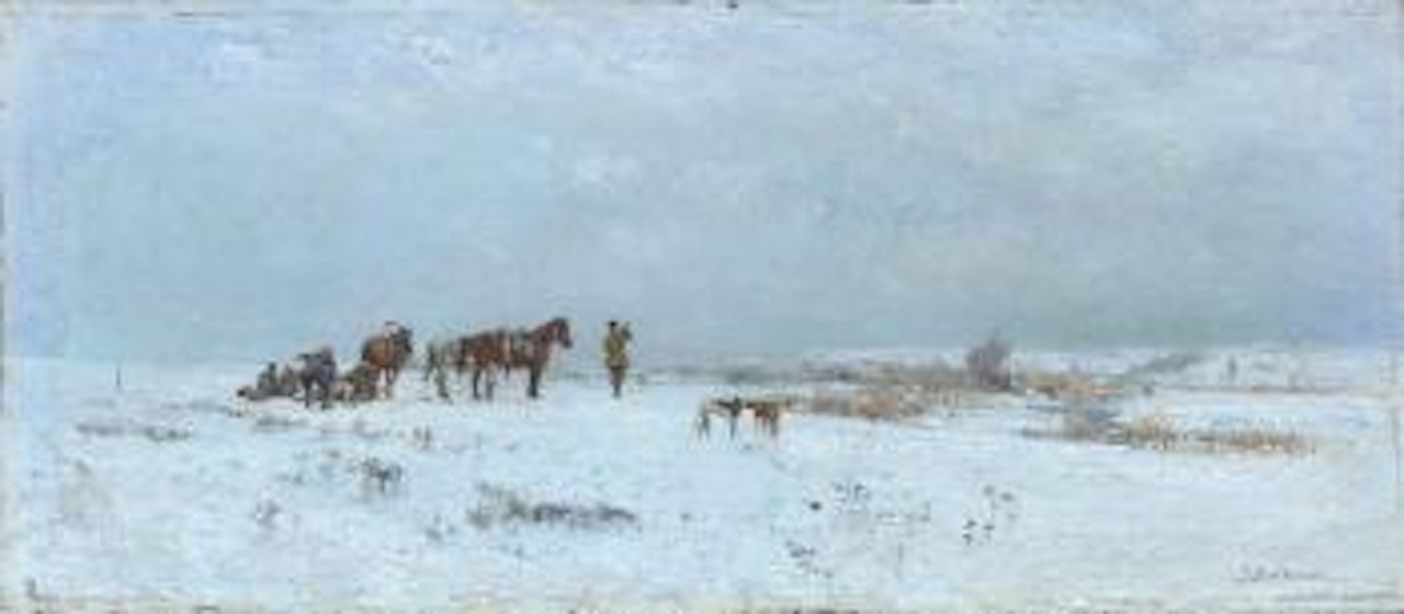 Scène de chasse en Russie by Ivan Pavlovitch Pochitonov