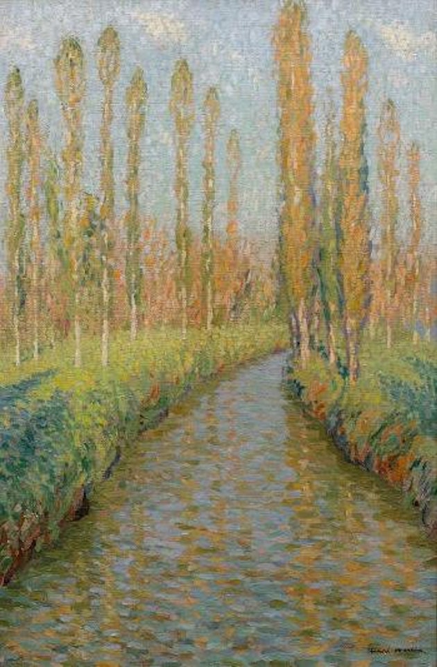 Rivière aux peupliers d’automne by Henri Jean Guillaume Martin
