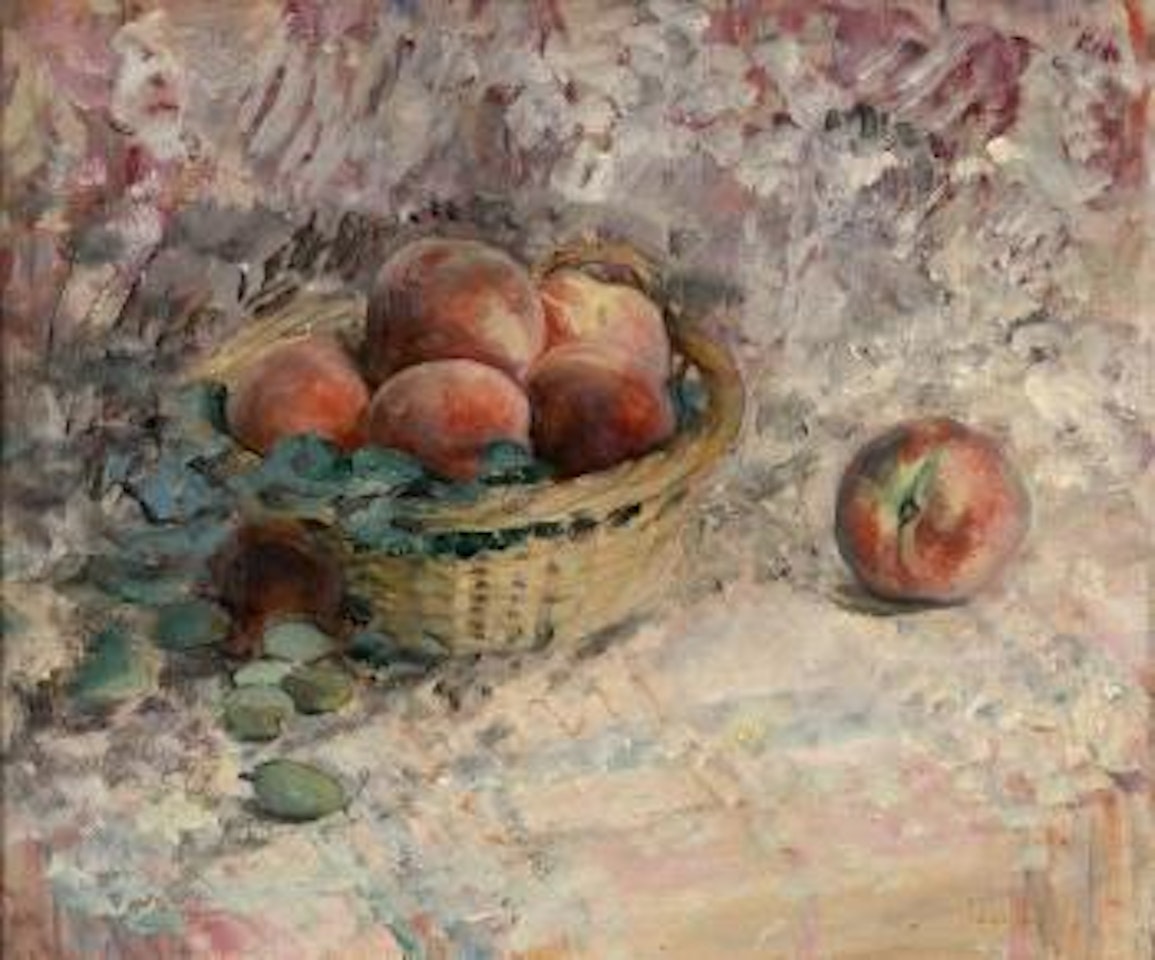 Nature morte à la corbeille de pêches by Henri Lebasque