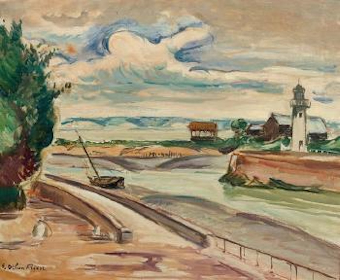 Le port de Honfleur, marée basse by Othon Friesz