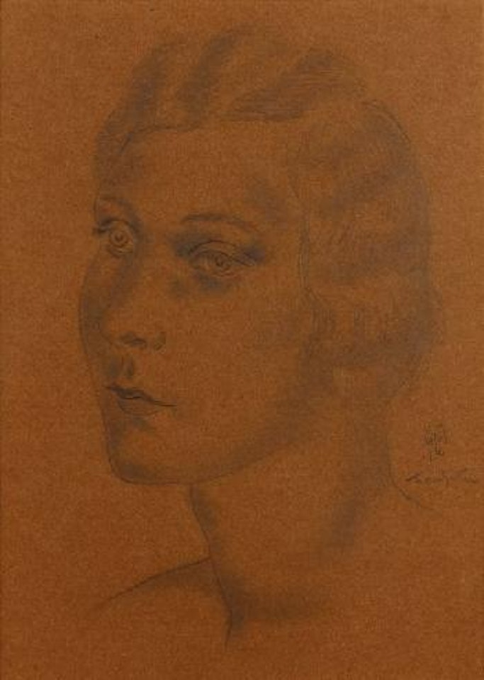 Portrait de femme (Maryse Pila) by Leonard Tsuguharu Foujita