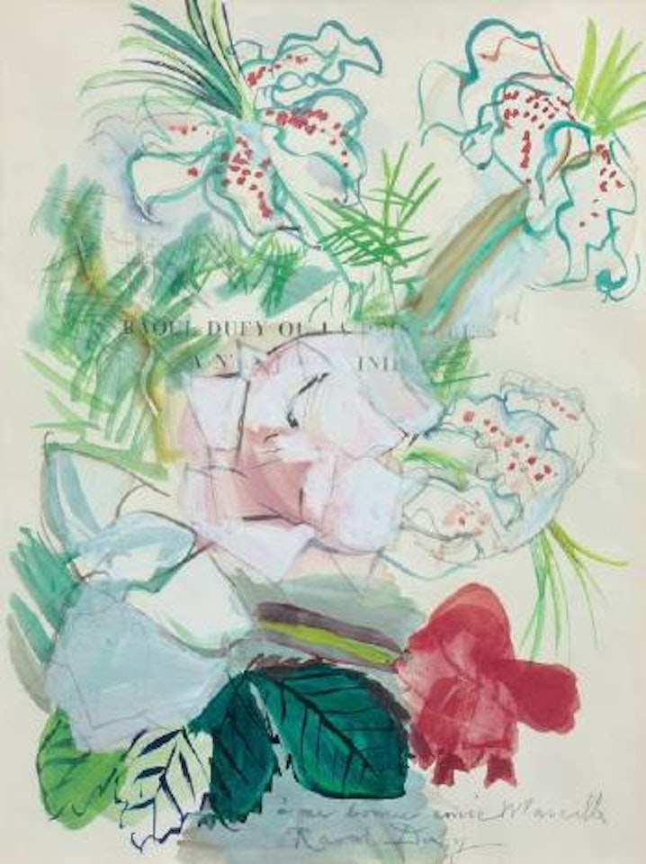 Étude de fleurs sur une page de titre de livre by Raoul Dufy