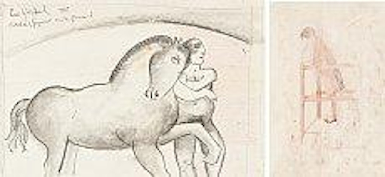 Figure de cirque avec cheval by Leo Gestel