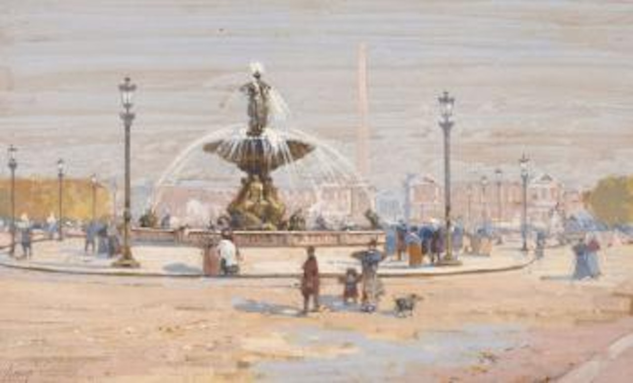 Vue de la place de la Concorde by Eugene Galien-Laloue