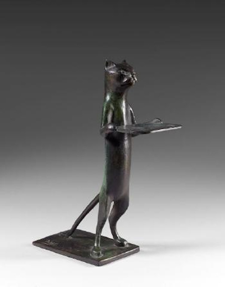 Chat maître d'hôtel (à plateau rectangulaire) by Diego Giacometti