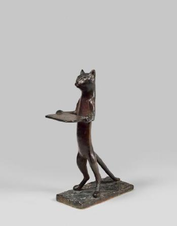 Chat maître d'hôtel (à plateau rectangulaire) by Diego Giacometti