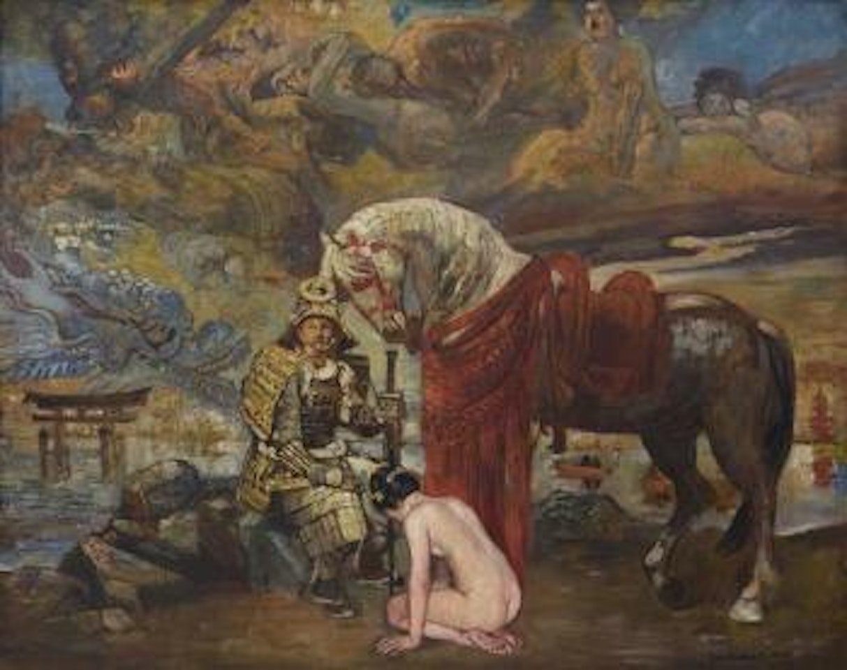 Woman Kneeling Before Soldier by Gyula Tornai