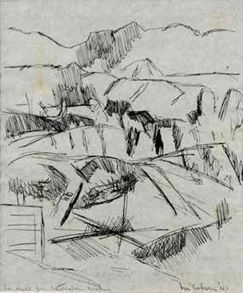 Landscape from Woollaston’s Mapua by Colin Mccahon