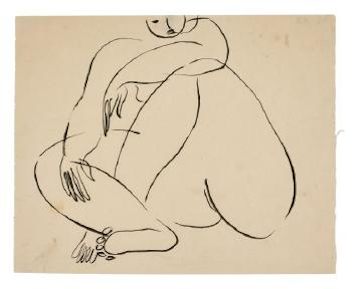 Nu accroupi by Sanyu