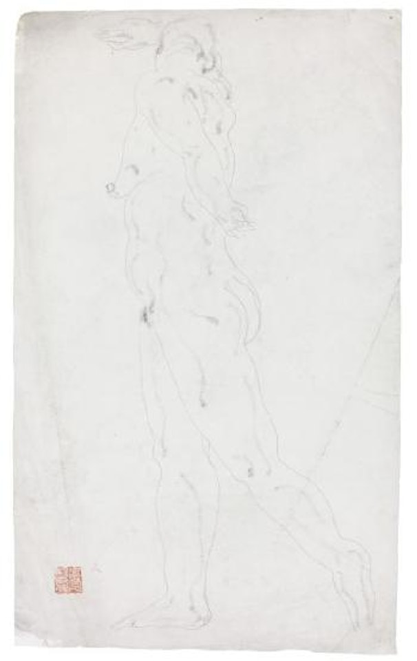 Nu debout de profil by Sanyu